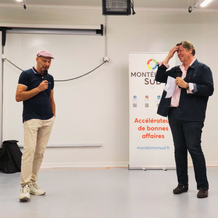 Johan Mariman, fondateur de Glaces de Provence, présente son entreprise artisanale lors d’un Jeudi du Sud organisé par Montélimar Sud Développement