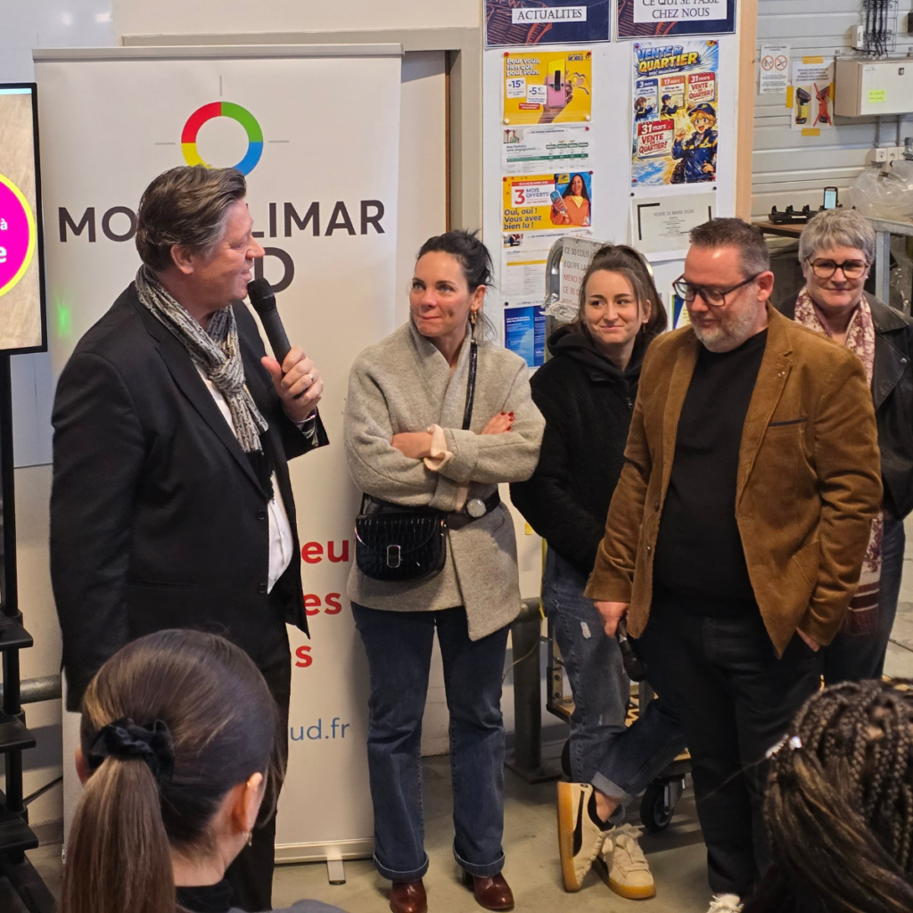Jean-Marie Billot et Laurence Fabre mairie Montélimar lors du Jeudi du Sud à La Poste Montélimar