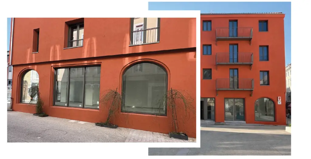 Local commercial Montélimar place de l’Europe centre-ville façade vitrines