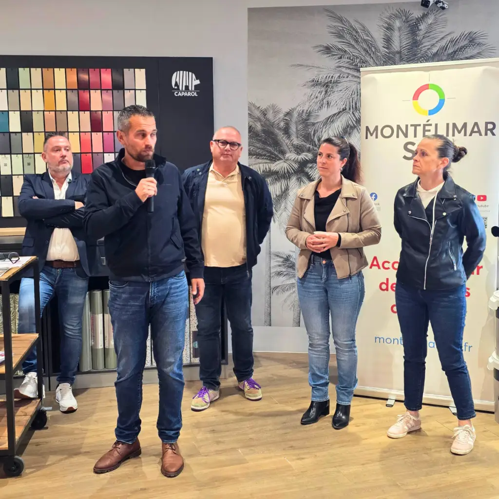 Commission nouvel adhérent Montélimar Sud Développement lors du Jeudi du Sud de mai chez Idéal Peinture Caparol à Montélimar