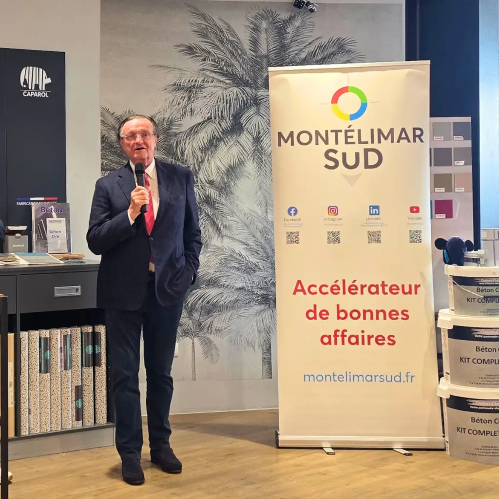 Patrice Guiraud Agglomération de Montélimar lors du Jeudi du Sud de mai chez Idéal Peinture Caparol