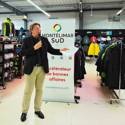 Le président de Montélimar Sud Développement présente le Jeudi du Sud chez Toustocks Montélimar